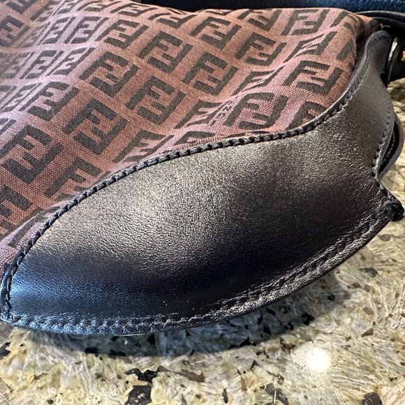 Fendi Zuccino Cuoio Borsa Pocket Bag Baguette - Picture 15 of 15